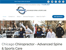 Tablet Screenshot of chiropracticsportscare.com